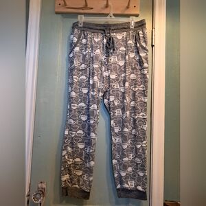 Secret Treasures Gray Coffee Pattern Joggers